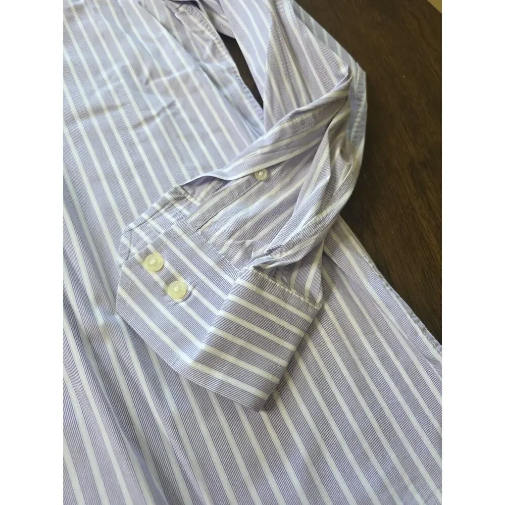 Express Design Studio Shirt Mens XL 17-17.5 Modern Fit Button Up French‎ Cuff